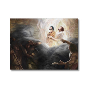 Nephi and Lehi Encircled by a Pillar of Fire Canvas