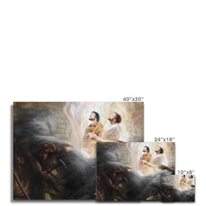 Nephi and Lehi Encircled by a Pillar of Fire Canvas